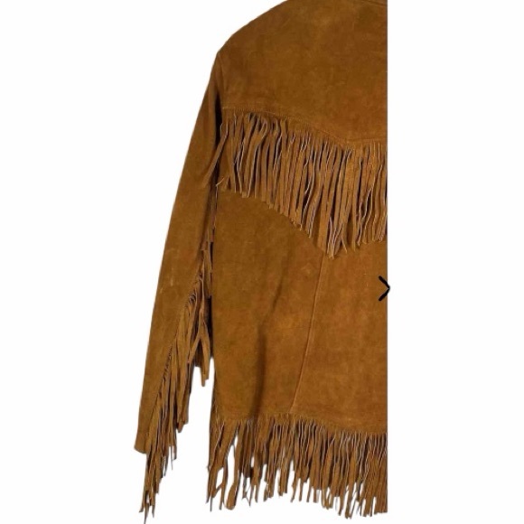 Rare vintage fringe crude doe suede/buckskin jacket 1950’s Western Boho native - Picture 5 of 9